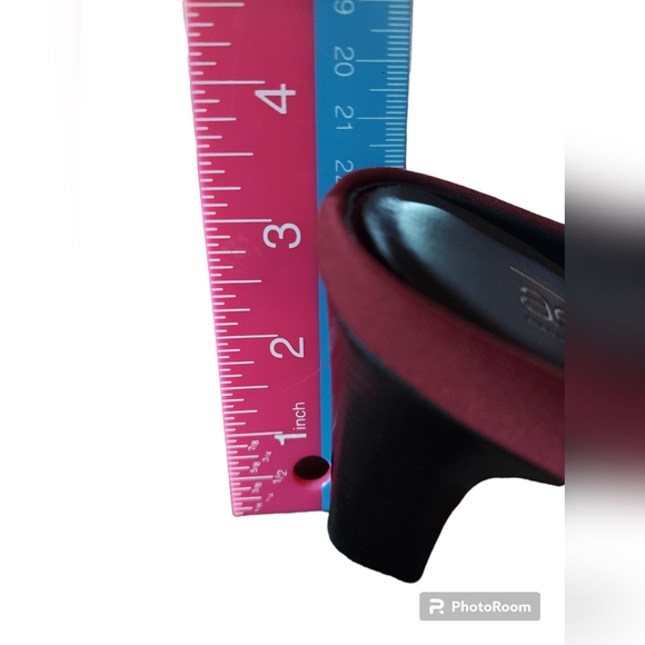 Aerology by Aerosoles Open Toe Heeled Burgundy Sandals Women's Size 7M - Picture 6 of 8